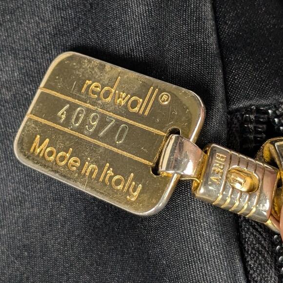 Authentic 90s Vintage Moschino Redwall 40970 Black and Gold Zip Pouch Bag *READ - Picture 8 of 15